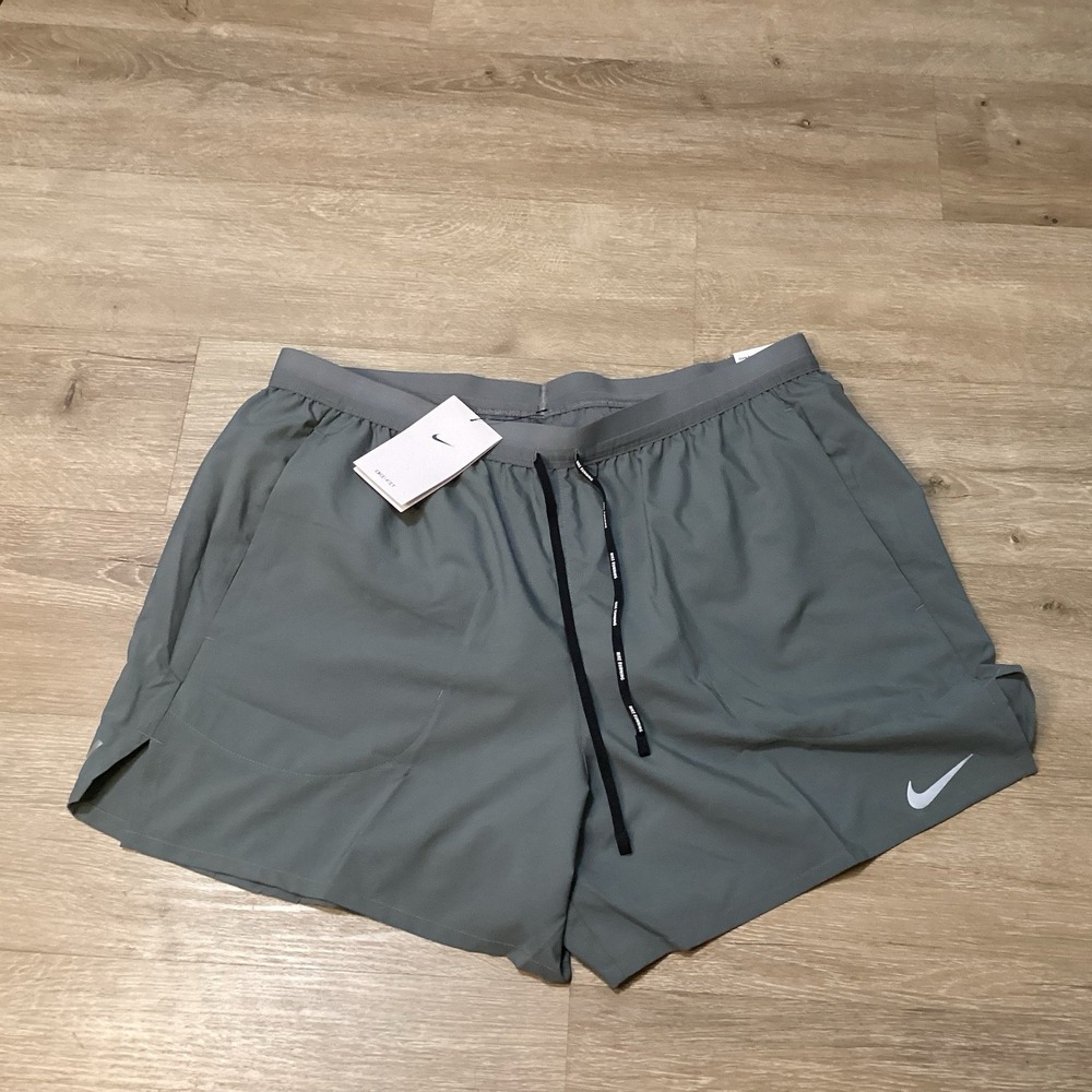 NWT Nike Stride 5" Men's Sz XL Brief Lined Gray Running Shorts Large CJ5453-085